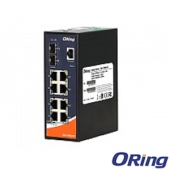 Switch zarzdzalny, 8x 10/1000 RJ-45 + 2x100/1G/2.5G SFP, O/Open-Ring <30ms (ORing IGS-C9082GP)