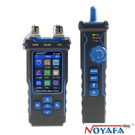 NOYAFA NF-8508, Tester okablowania i miernik mocy optycznej LCD, RJ-45, RJ-11, BNC z szukaczem par, piro wietlne VFL