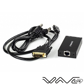 KVM adapter, Wave KVM, RJ-45 na USB+DVI , kat.5 (WK-C5DVI)