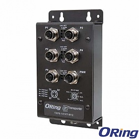 ORing TXPS-141XT-M12-24V, Switch niezarzdzalny, 5x 10/100/500 M12 PoE