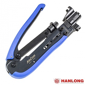 Compression crimping tool for F type compression connectors (Hanlong HT-H548A1)