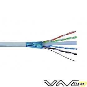 Kabel FTP (F/UTP), skrtka kat6, wewntrzny, szary, LSOH/LSZH, 4x2x23 AWG, 305m, drut,ftp kabel