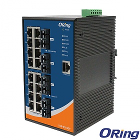 IGS-9164GF-MM-SC, Switch przemysowy zarzdzalny, DIN, 16x 10/1000 RJ-45 + 4x1000 MM SC, O/Open-Ring <30ms