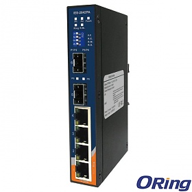 IES-2042PA, Switch przemysowy zarzdzalny, DIN, 4x 10/100 RJ-45 + 2x100 SFP, O/Open-Ring <10ms 