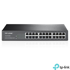 TP-Link TL-SF1024D, Switch niezarzdzalny, 24x 10/100 RJ-45, desktop, z uchwytami na 19" 