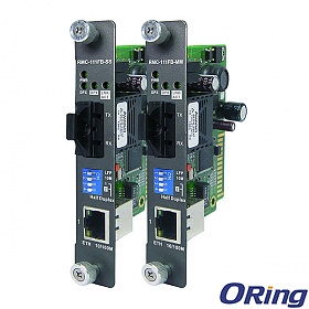 RMC-111FB-SS, Media konwerter przemysowy 1x 10/100TX (RJ-45) + 1x 100FX (SM SC), card type 