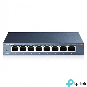 TP-Link TL-SG108, Switch gigabitowy, niezarzdzalny, 8x 1Gb RJ-45, desktop