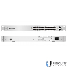 Switch zarzdzalny, 24x 10/1000 RJ-45, 2x slot SFP, PoE+, 19" (Ubiquiti UniFi US-24-250W)