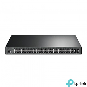 TP-Link TL-SG3452XP, Switch zarzdzalny, 48x 10/100/1000 RJ-45, 4x slot 10G SFP+, PoE+, 19"