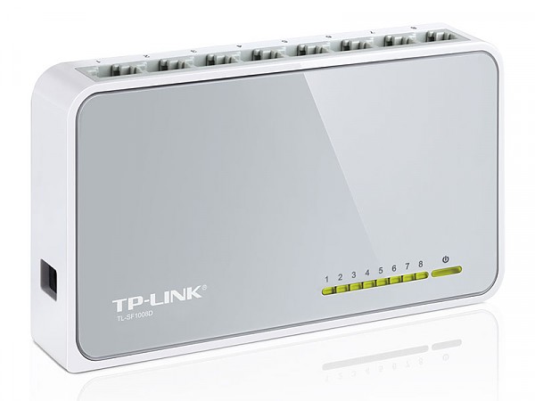TP-Link TL-SF1008D, Switch niezarzdzalny,  8x 10/100 RJ-45, desktop