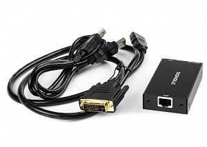 KVM adapter, Wave KVM, RJ-45 na USB+DVI , kat.5 (WK-C5DVI) 