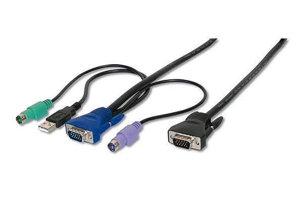 Przycze KVM, Wave KVM, combo (PS/2 + USB), 1,8 m 