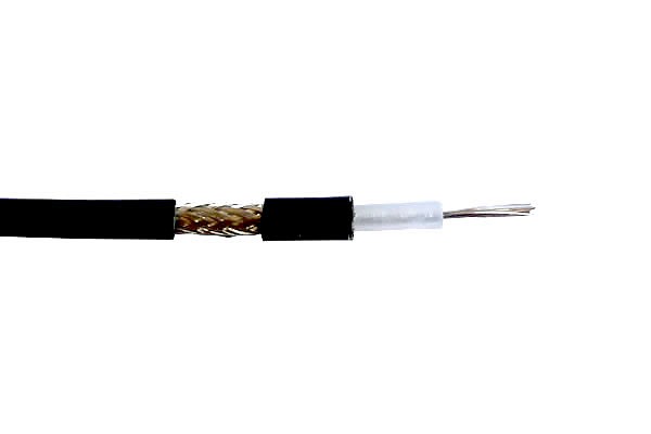 Kabel, przewd koncentryczny, RG58, linka, czarny, 100m, Wave Cables