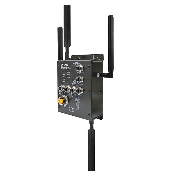 Bezprzewodowy router 4G, 2x 10/100/1000 M12 (LAN) + 1x 802.11b/a/g/n (WLAN) (ORing TGAR-2062+-4GS-M12) 