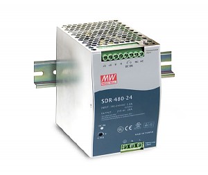 Mean Well SDR-480-24 Zasilacz przemysowy 480W 24VDC, DIN TS35, P.F.C.