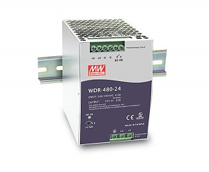 Mean Well WDR-480-24 Zasilacz przemysowy 480W 24VDC, DIN TS35