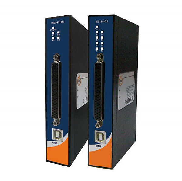 ISC-4110U, Konwerter przemysowy, DIN, 1x USB (B) + 4x RS-232 slim 