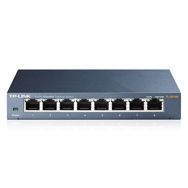 TP-Link TL-SG108, Unmanaged switch,  8x 10/1000 RJ-45, desktop 