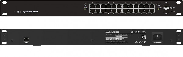 Switch zarzdzalny, 24x 10/1000 RJ-45, 2x 100/1000 SFP, PoE+, 19" (Ubiquiti ES-24-250W) 