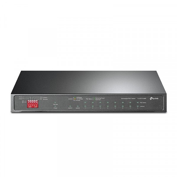 Switch niezarzdzalny, 9x 10/100/1000 RJ-45, 1x slot SFP, PoE+, desktop (TP-Link TL-SG1210MP) 
