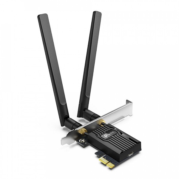 Dwupasmowa bezprzewodowa karta sieciowa PCI-Express AX3000, standard AX, 3000Mbps, Wi-Fi 6, Bluetooth 5.2 (TP-Link Archer TX55E) 