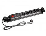 Listwa zasilajca 19", 5 gniazd, z filtrem przeciwzprzepiciowym, 1,5 m