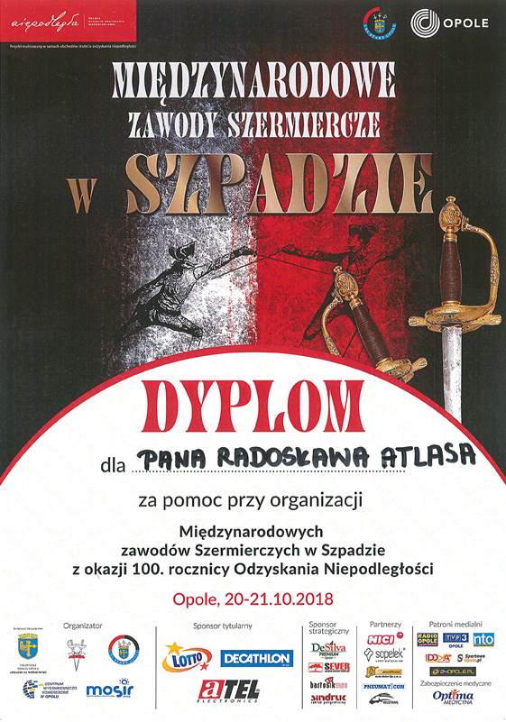 Midzynarodowe zawody szermiercze w szpadzie