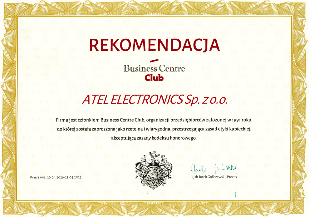 Rekomendacja BCC dla Atel Electronics