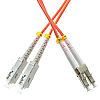 Patchcord SC/UPC-LC/UPC, MM, 50/125, dupleks, włókno OM2, 0,5 m