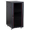 Szafa rack 25U, 19", 800mm gł., drzwi szklane, czarna