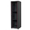 Szafa rack 42U, 19", 600mm gł., drzwi szklane, czarna