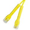 Patchcord UTP-K6a; 2,0 m; żółty; LSOH/LSZH, ultra flex