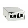 Patch panel na szynę DIN 4-portowy, keystone, bez gniazd