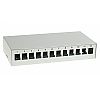 Patch panel na szynę DIN 12-portowy, keystone, bez gniazd