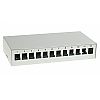 Patch panel na szyn DIN 12-portowy, keystone, bez gniazd