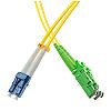 Patchcord światłowodowy jednomodowy E2000/APC-LC/UPC, 9/125, dupleks, włókno G652D, 2m
