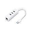 TP-Link UE330, Karta sieciowa 1Gb + USB 3.0 HUB, 3 porty