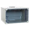 Szafa rack 6U, 19", wisząca, 400mm gł., drzwi szklane