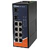 ORing IGPS-1082GP, Switch przemysłowy niezarządzalny, 8x 10/1000 RJ-45 PoE + 2x 1000 SFP, obudowa slim