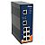 IES-1062GT, Switch przemysłowy niezarządzalny, DIN, 6x 10/100 RJ-45 + 2x 10/1000 RJ-45 