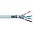 Kabel skrętka, SFTP (S/FTP, PiMF), kat6A, wewnętrzny, szary, LSOH/LSZH, 4x2x23 AWG, 305m, drut