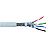 Kabel skrętka, SFTP (S/FTP, PiMF), kat7, wewnętrzny, szary, LSOH/LSZH, 4x2x23 AWG, 305m, drut