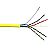 Kabel skrętka FTP (F/UTP), kat6, wewnętrzny, żółty, LSOH/LSZH, 4x2x26 AWG, 305m, linka
