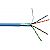 Kabel skretka FTP (F/UTP), kat6, wewnętrzny, niebieski, LSOH/LSZH, 4x2x26 AWG, 305m, linka