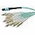 Patchcord światłowodowy MPO(F)-LC/UPC, MM, 50/125, 12F, włókno OM3,  15m