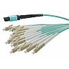 Patchcord światłowodowy MPO(F)-LC/UPC, MM, 50/125, 12F, włókno OM3,  1m