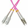 Patchcord SC/UPC-LC/UPC, MM, 50/125, dupleks, włókno OM4, 10 m
