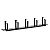 Organizator kabli 1U do szafy rack, uchwyty metal, czarny