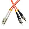Patchcord światłowodowy wielomodowy LC/UPC-FC/UPC, 50/125, dupleks, włókno OM2  długość 1m