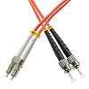 Patchcord światłowodowy wielomodowy LC/UPC-ST/UPC, 50/125, dupleks, włókno OM2  długość 1m